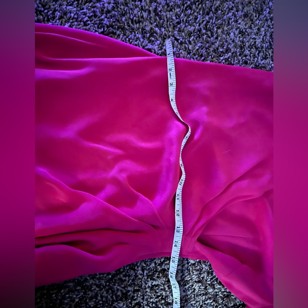 100% silk Maggy London Pink wrap dress - Picture 9 of 11